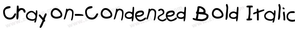 Crayon-Condensed Bold Italic字体转换